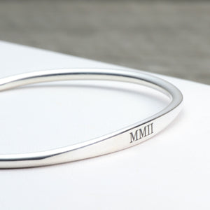 Personalized cuff bracelet in sterling silver