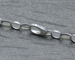 Anklet in sterling silver with clasp