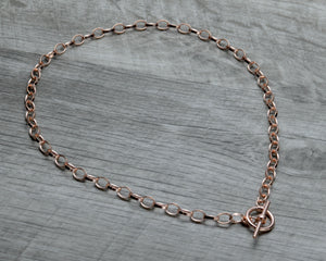 Rose Gold vermeil toggle choker necklace