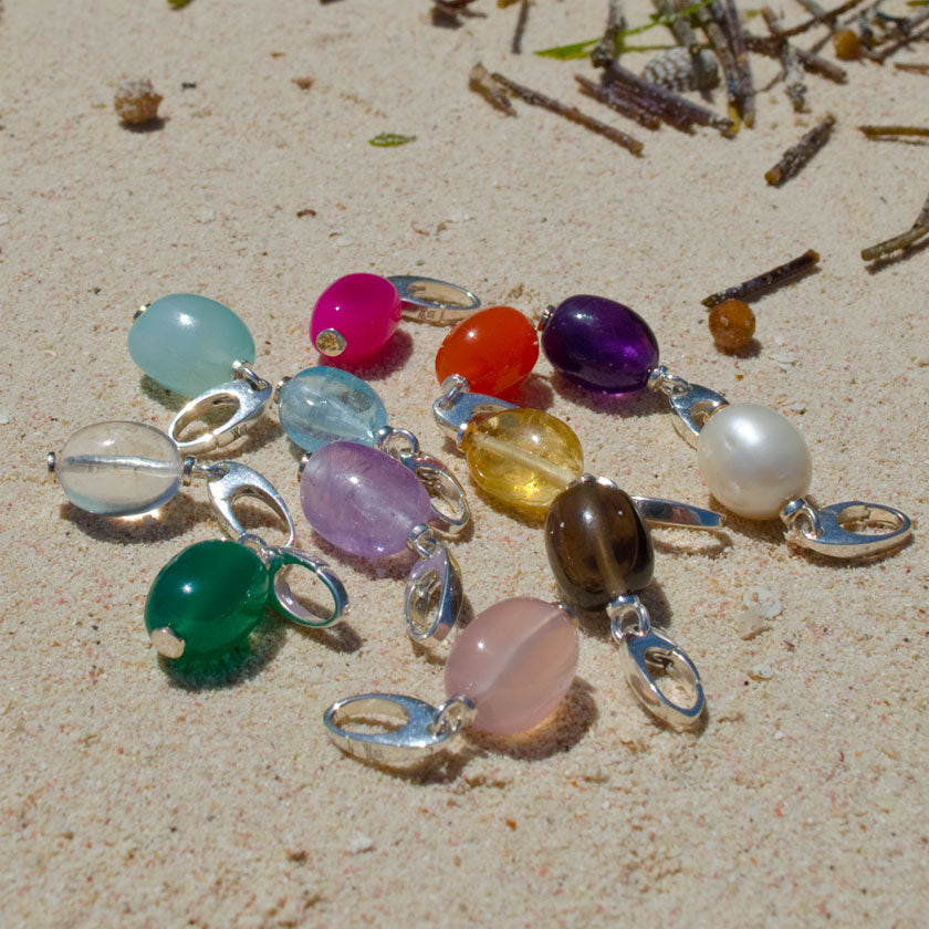 Personalized Gemstone charms
