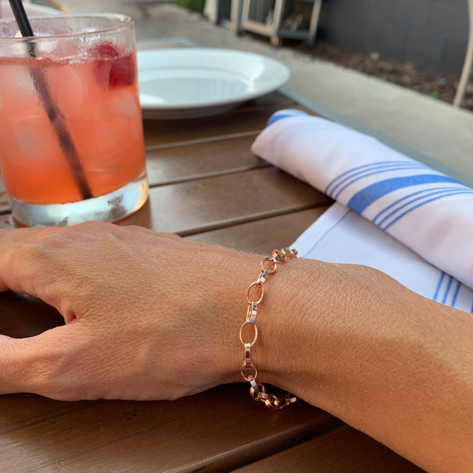 Rose Gold Charm Bracelet