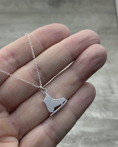Skating necklace sterling silver