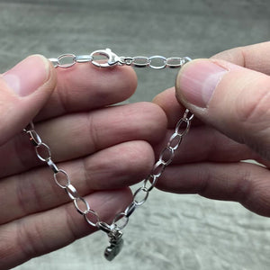 Personalized apple bracelet sterling silver