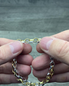 Layered gold charm bracelet