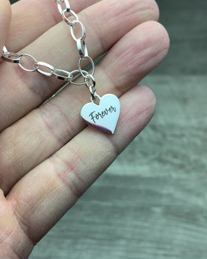 Personalized heart necklace sterling silver