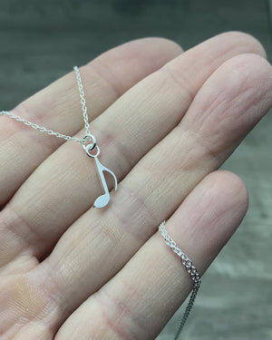 Music necklace sterling silver