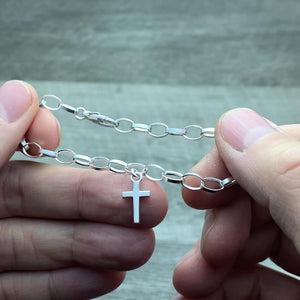 Cross bracelet sterling silver