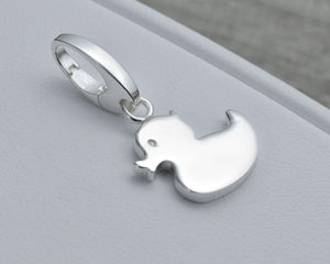 RUBBER DUCK CHARM IN STERLING SILVER