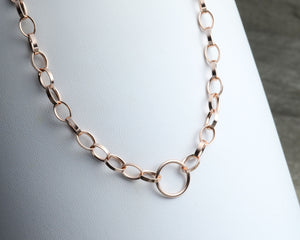 Rose gold vermeil charm necklace