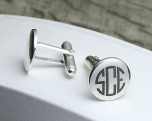 Men's Sterling Silver Cufflinks, Customized Cufflinks