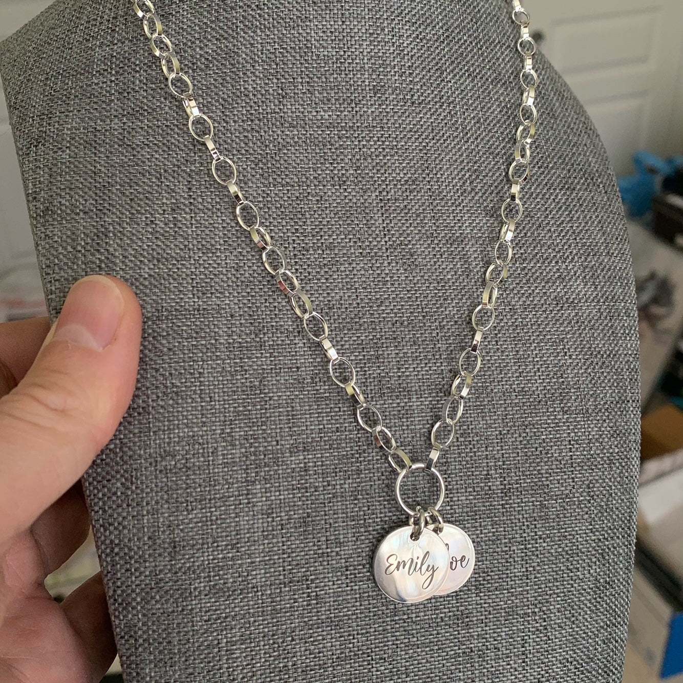 CUSTOM CLASSIC SILVER CHARM NECKLACE