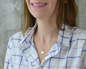 BUTTERFLY NECKLACE IN STERLING SILVER
