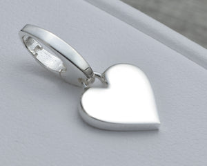 HEART CHARM IN STERLING SILVER