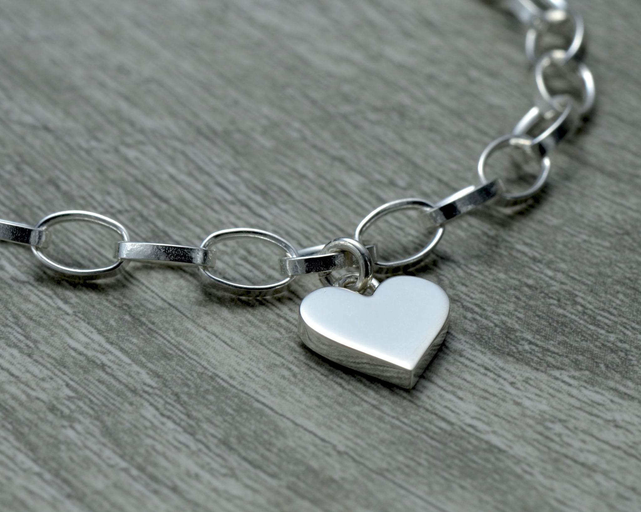 Valentines Day Bracelet in Sterling Silver, Couples Initials on Dainty –  Dainty Rocks Jewellery