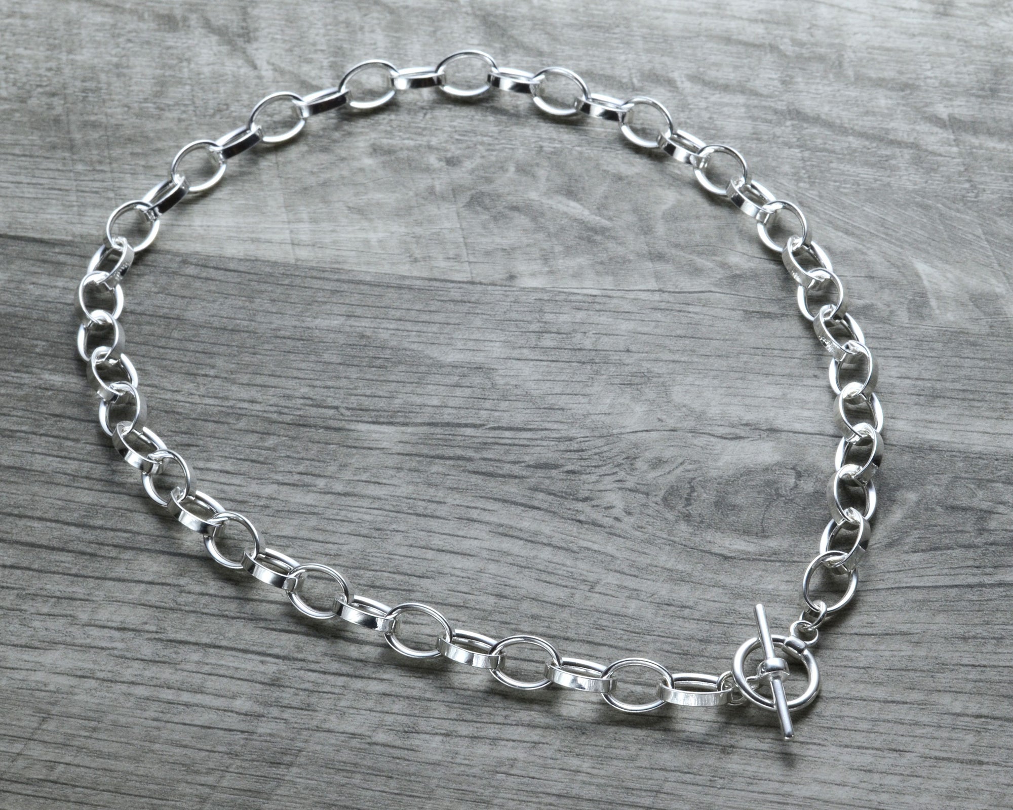 Chunky choker necklace in sterling silver