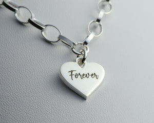 PERSONALIZED HEART CHARM NECKLACE