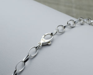 sterling silver lobster clasp on rolo chain
