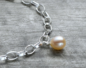 pearl pendant for sterling silver charm bracelet