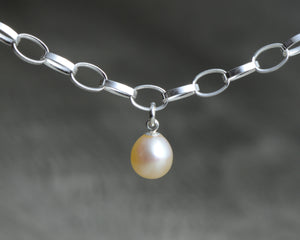 pearl pendant for sterling silver charm bracelet