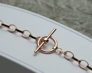 Rose gold vermeil toggle closure