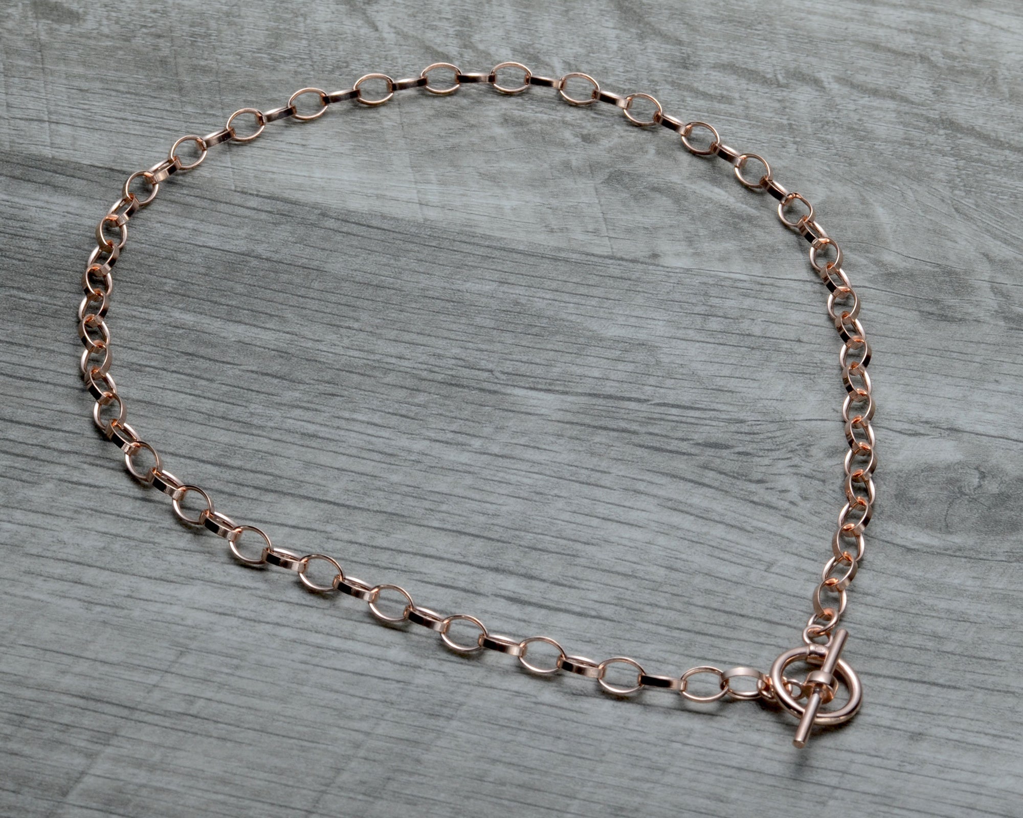 Rose Gold vermeil toggle choker necklace