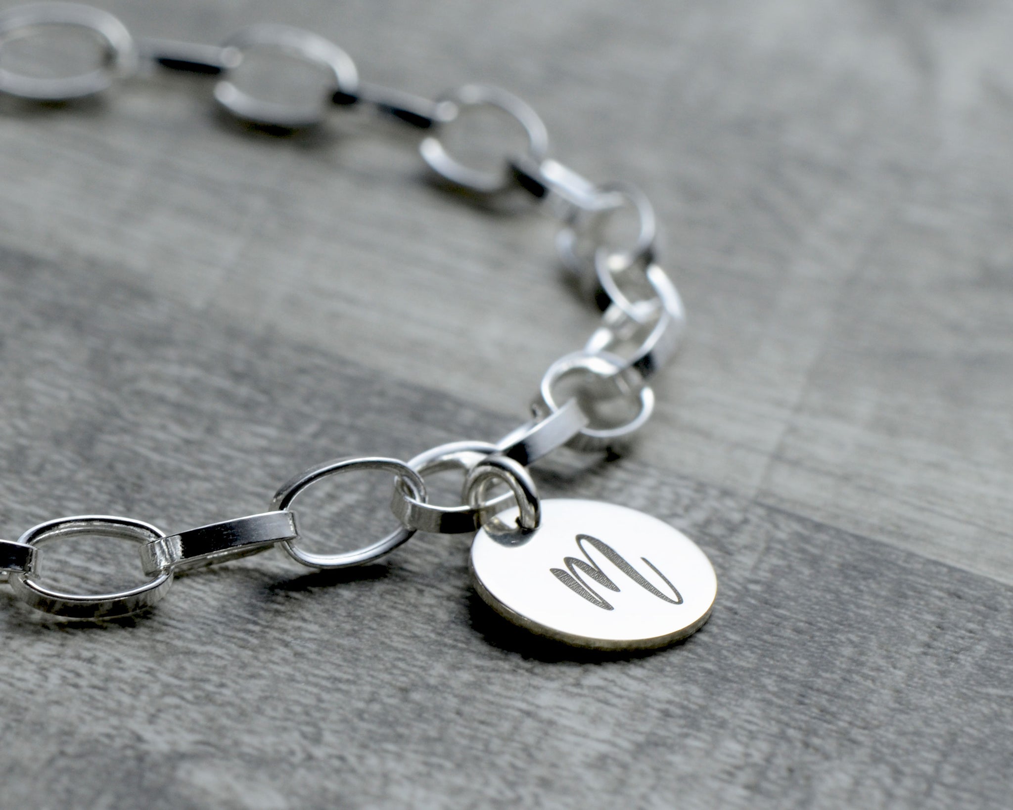 Personalized sterling silver shop anklet