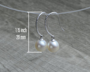 PEARL DROP TWIST EARRINGS