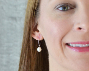 PEARL DROP TWIST EARRINGS