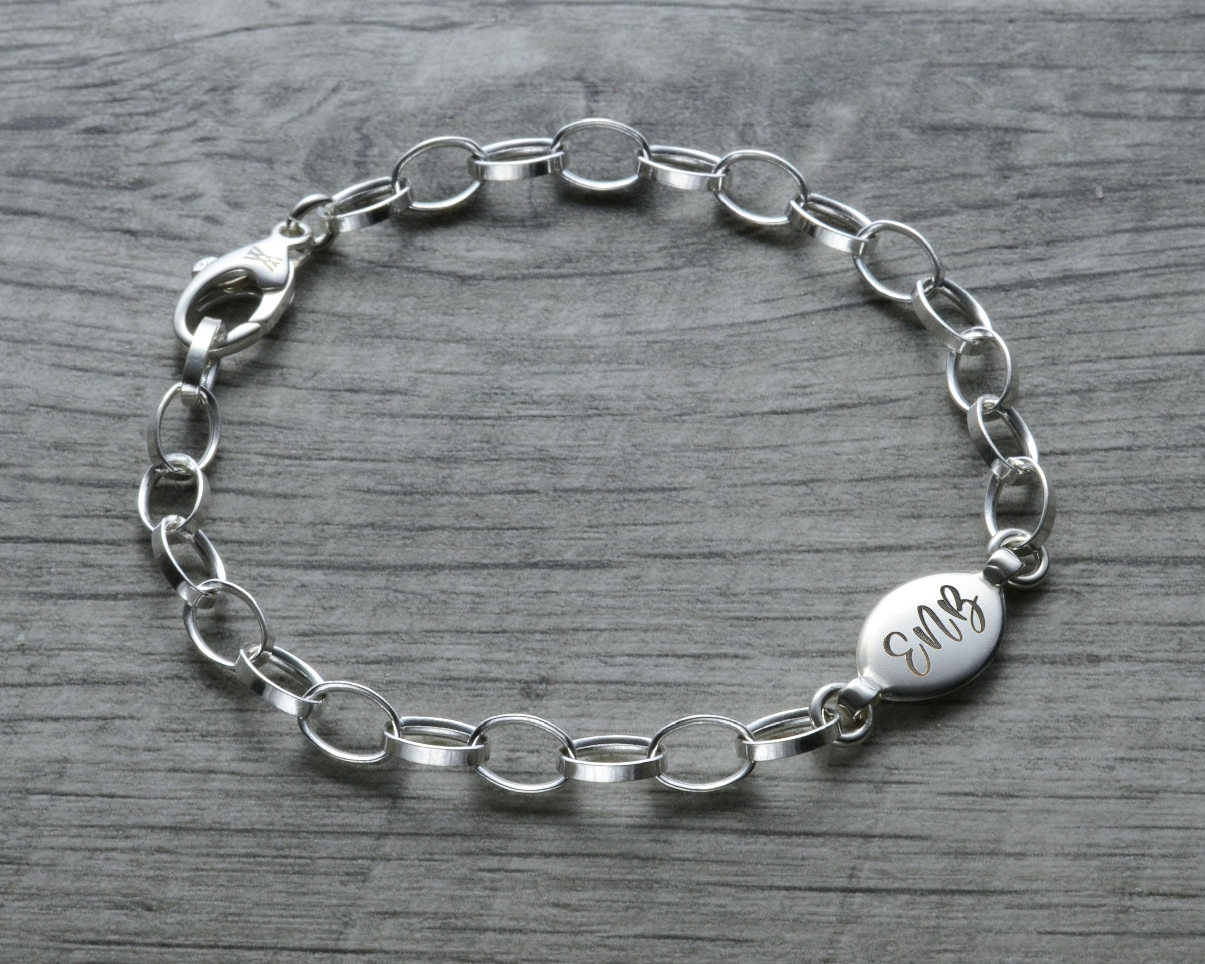Monogram Sterling Silver Bracelet