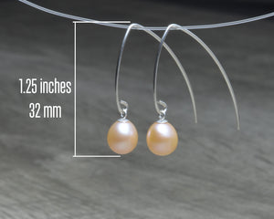 PINK PEARL DANGLE EARRINGS