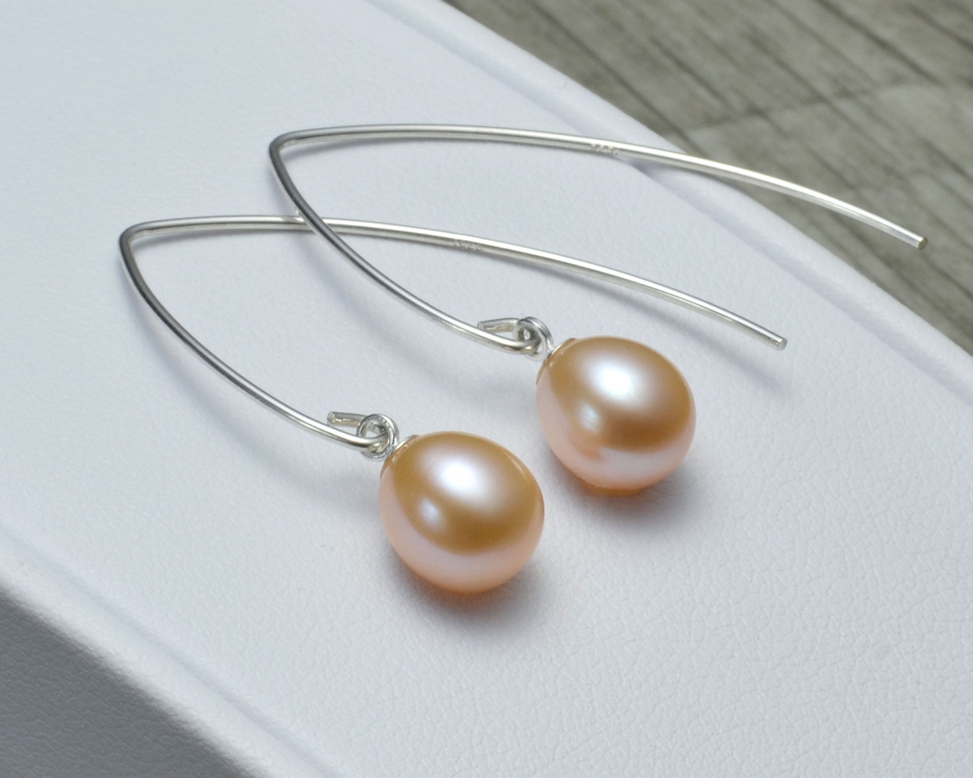 PINK PEARL DANGLE EARRINGS