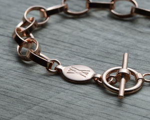 Rose gold vermeil charm bracelet