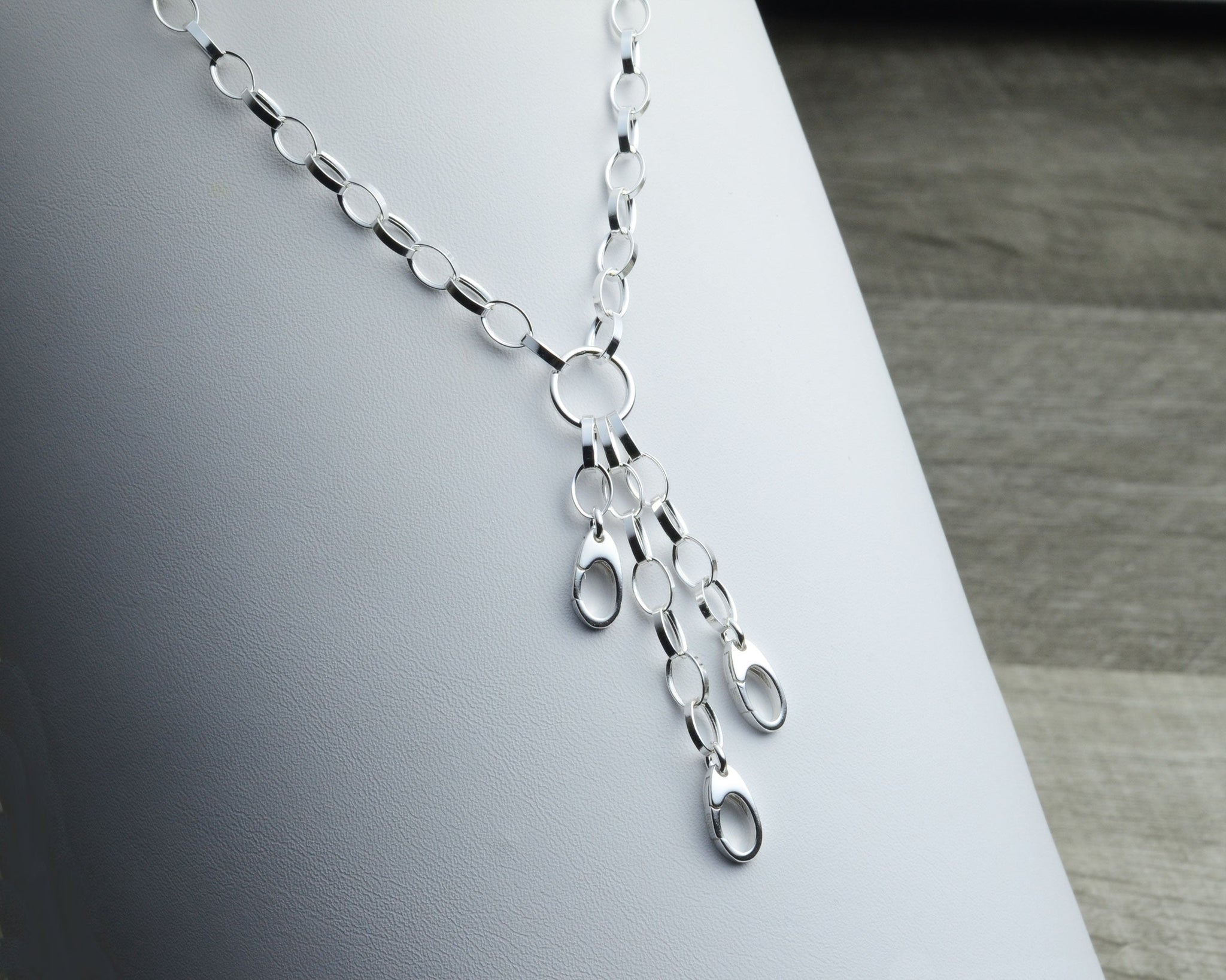 Engraved Initial Bike Lock Charm Necklace With Diamonds - Silver - Oak &  Luna