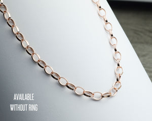 Rose gold vermeil charm necklace