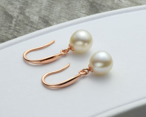 PEARL DROP EARRINGS - ROSE GOLD