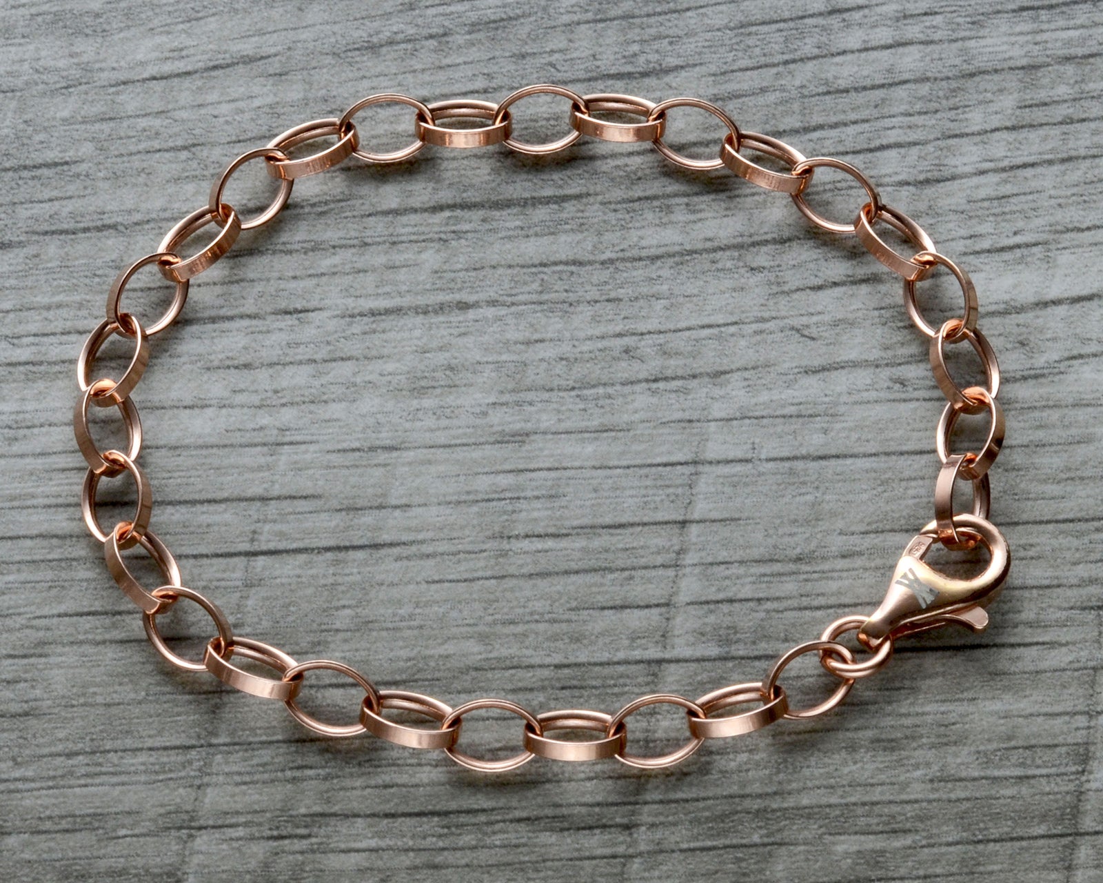 Rose gold vermeil charm bracelet