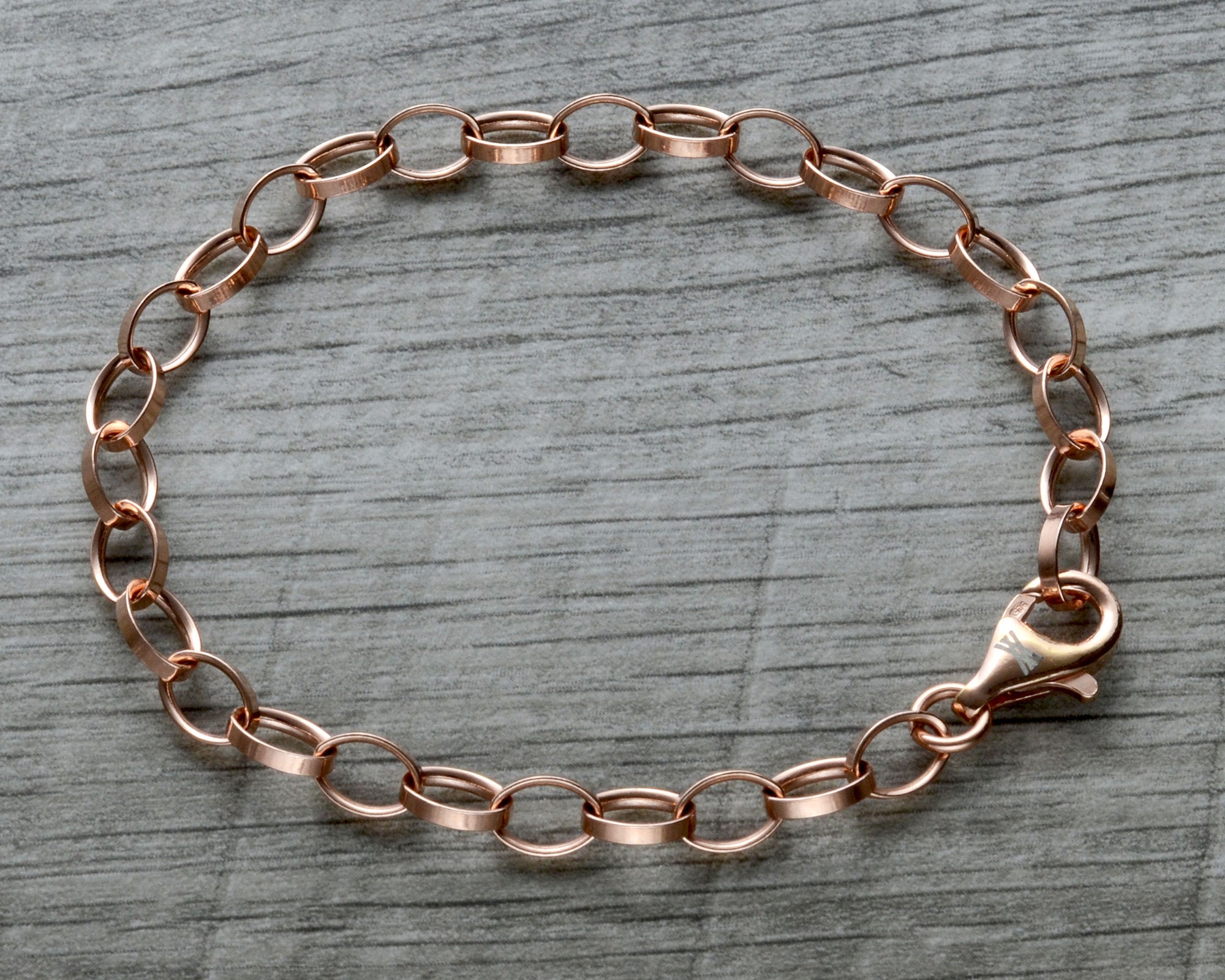 Rose gold vermeil charm bracelet