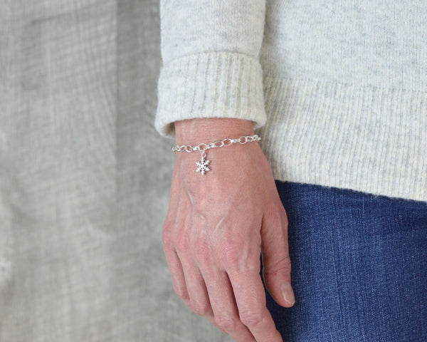 Sterling Silver Snowflake Charms 