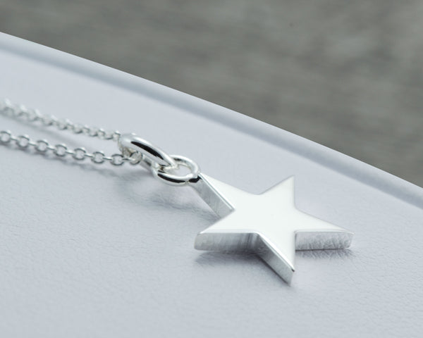 925 Sterling Silver Star Charm, Engraved Star Charm, Shine Like a