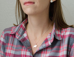 Sterling Silver Elephant Pendant Necklace
