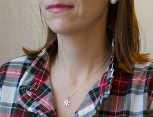 Sterling Silver Snowflake Pendant Necklace