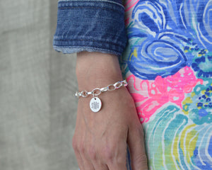 monogram charm bracelet