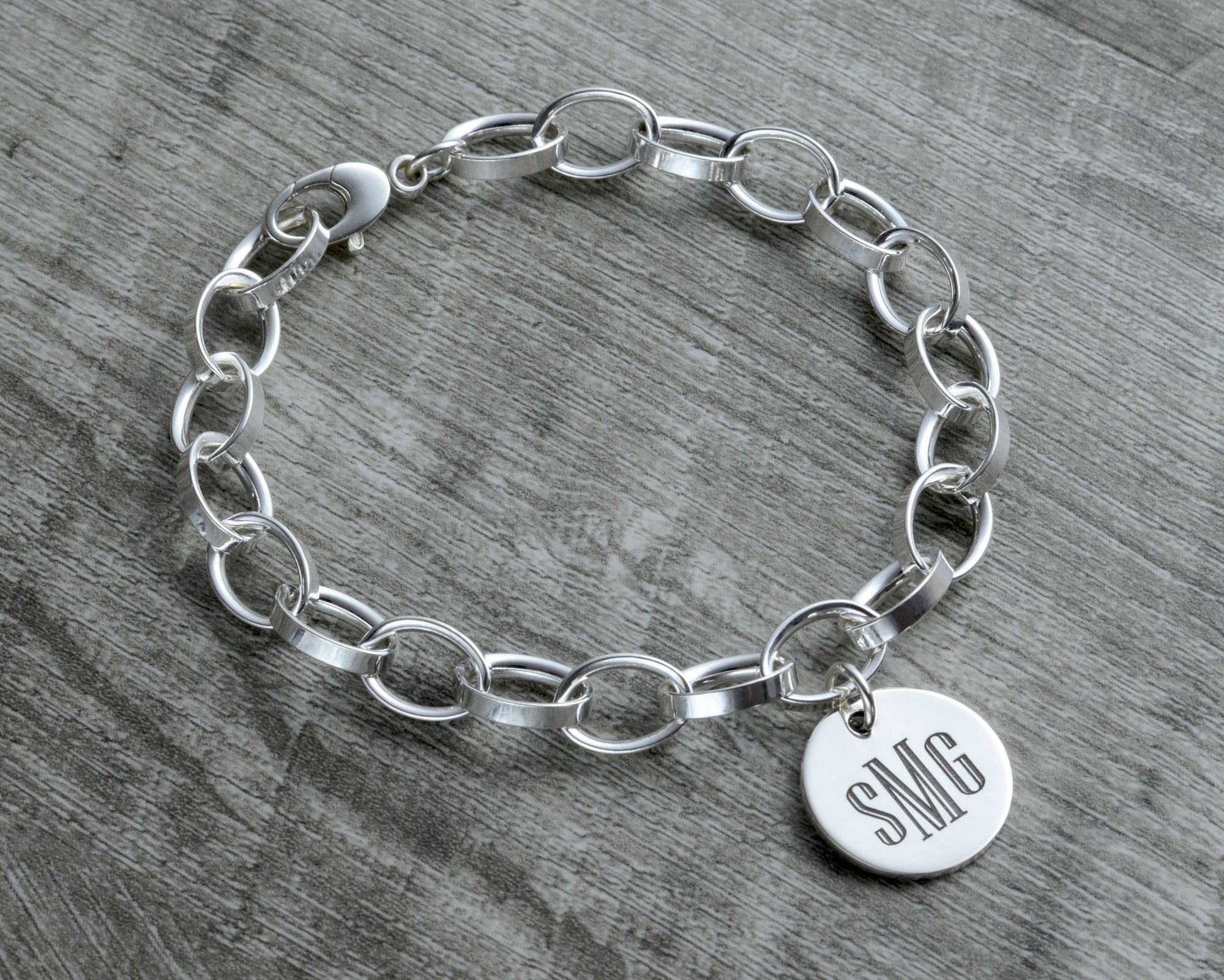 Monogram Initial Charm Bracelet