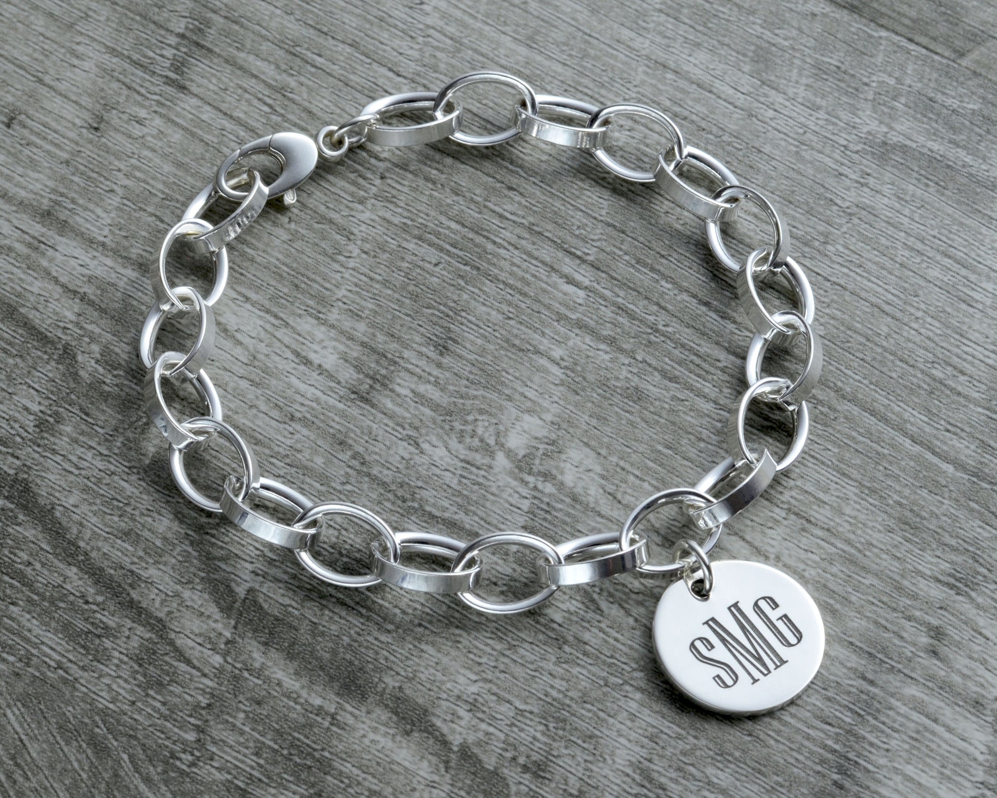Monogram Initial Charm Bracelet Wellesley Row