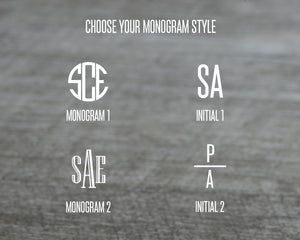 monogram styles for cufflinks
