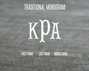 traditional monogram