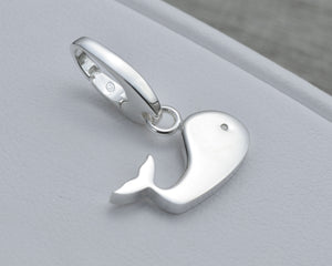 WHALE CHARM IN STERLING SILVER