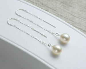 PEARL THREADER EARRINGS