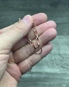 Rose gold vermeil charm necklace