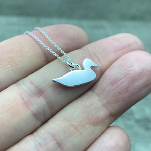 Duck necklace sterling silver